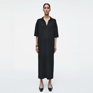 COS Polo Oversized Maxi Dress • Black • Size XS • Oversized Minimalist • NWOT